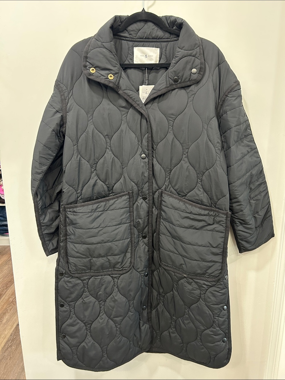 Lou & Grey quilted black jacket- black XS